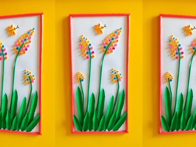 Wall hanging craft idea.wall decor frame making.quilling paper craft