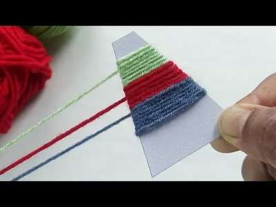 Amazing 2 Beautiful Woolen Flower craft ideas with Paper | Easy Sewing Hack