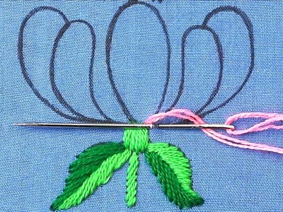 Amazing Hand Embroidery tutorial - Easy Flower Embroidery Design for Beginner - bordado para flores