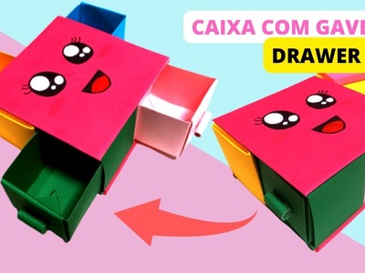 Caixa de gaveta de papel | paper Drawer Box |  | School Crafts | Easy Origami Box  |  diy Paper Box
