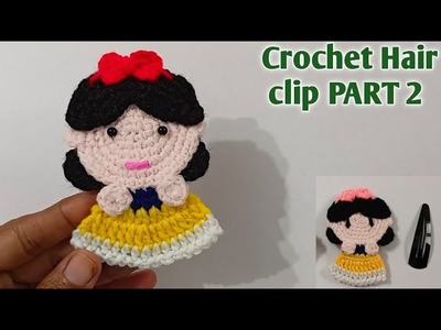 Crochet baby Doll hair clip. Hindi Tutorial. PART 2