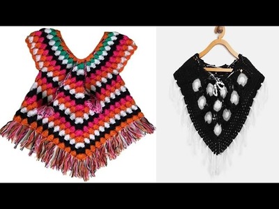 Crochet Poncho|| Designer Poncho ||How To Make Stylish Poncho|| Wooden Crochet Beautiful Poncho ||????????