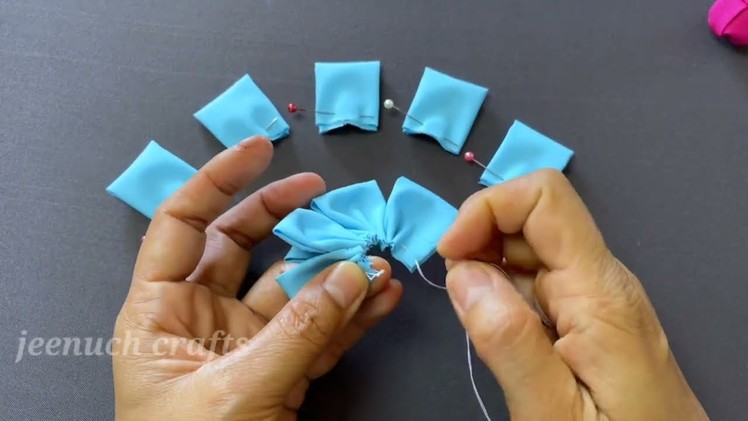 DIY Fabric flowers  | Hand Embroidery Design by Sewing Hack | Easy Trick