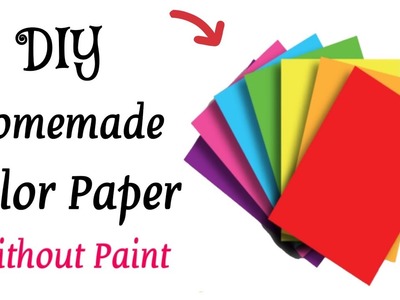 DIY Homemade Color Paper. How to make colour paper.Homemade things.diy colour paper without paint