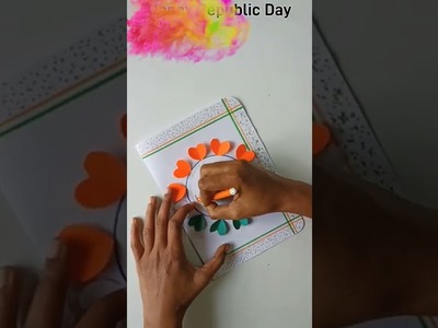 DIY Indian Tricolour gift card ideas || Republic Day. Independence Day Craft #shorts #youtubeshorts
