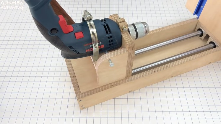DIY!! Making a Homemade Drill Press. Sütunlu Matkap Tezgahı Yapımı