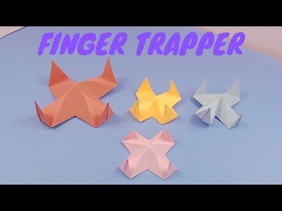 DIY Origami Finger Paper Trap – Paper Antistressor toy – Origami Fidget Toy DIY Instruction for Kids