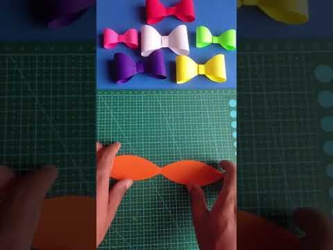 DIY paper Bow. How to make Bow for gift box. Paper craft ideas. #shorts (1 minute craft)