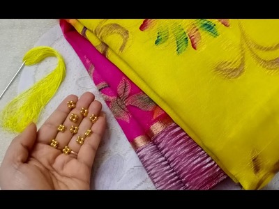 Easy but Beautiful Saree Kuchu using Normal Needle I Saree Kuchu in 2 Hours I New Saree Kuchu MCBMcb