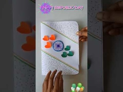 Easy handmade republic day.satisfying videos | independence day gift card ideas. #shorts #ytshorts