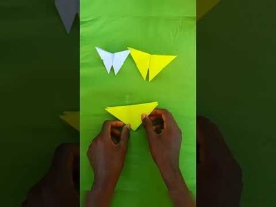 Easy paper Butterfly making.paper craft.paper techniques. easy craft.shorts.origami butterfly's