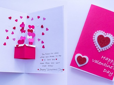 Easy Valentine's Day Card | Valentine’s Day Greeting Card Making | Valentine's Day Pop Up Card Ideas