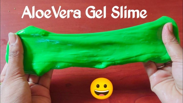 Homemade Aloe Vera Gel Slime making.Fun Mixing