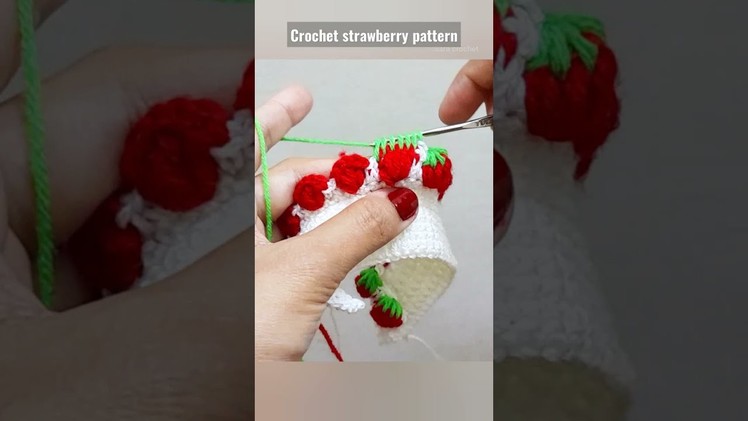 How to crochet strawberry stitch  pattern