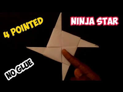 How to make a 4 pointed ninja star| origami |