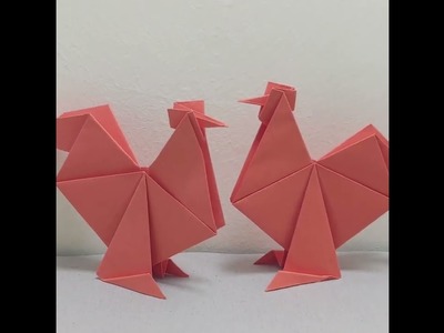 How to make a paper Chicken #Origami #diy #shorts