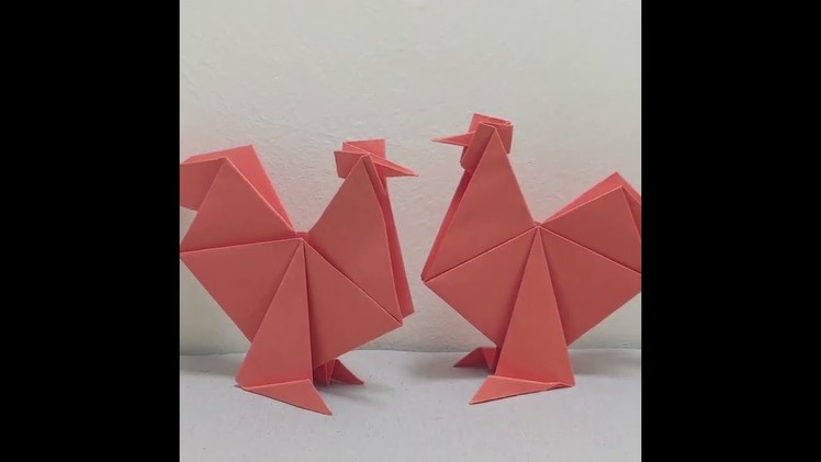 How to make a paper Chicken #Origami #diy #shorts