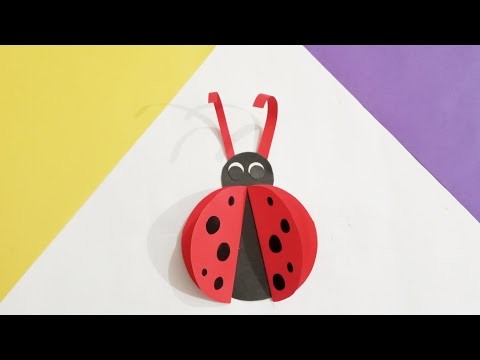 How to make beautiful ladybug | ladybug | paper craft | Crafts for kids | Art and craft