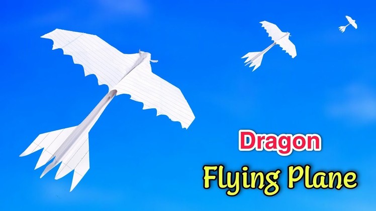 How to make dragon plane, notebook paper plane, new flying dragon airplane, easy to make