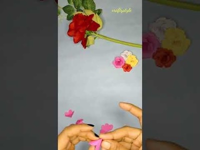 How to make paper rose ???? #shorts #diy #handmade #easy #craftystyle #paperart