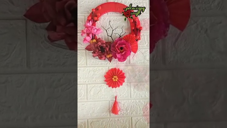 Kerajinan hiasan pintu imlek || wreath lantern || chinese new year decoration