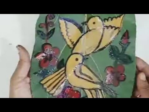 Leaf painting | beautiful craft | Japanese culture | simple art for beginners