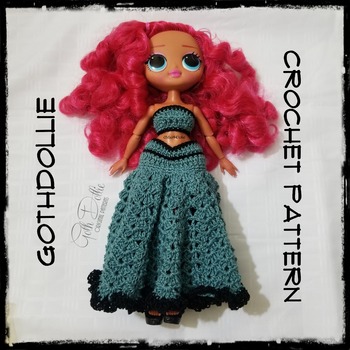 PATTERN: Lol Omg Doll Esme Crochet Gown Dress by GothDollie