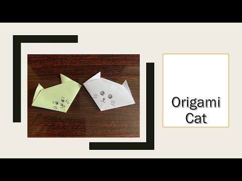 Origami Cat for kids | How to make a Paper Cat face in simple steps | Origami step by step tutorial