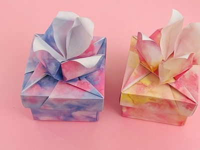 Origami gift box |Rose gift box |How to make gift box |Paper Gift box