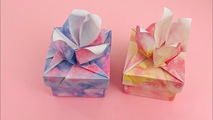 Origami gift box |Rose gift box |How to make gift box |Paper Gift box