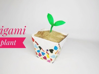 Origami Sprout - Little Plant - Paper Plant - Paper Work - Diy Paper Leaf  - Origami Bonsai - DIY