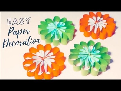Paper Flower Decoration _ Easy Paper Crafts #shorts video