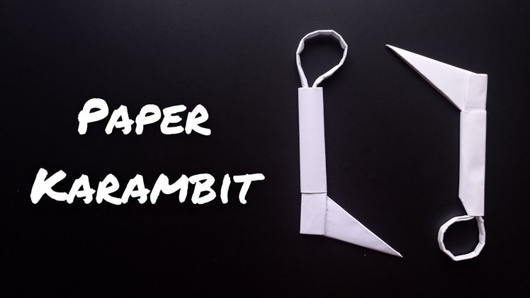 Paper kerambit. How to make a karambit from paper. Easy origami weapons.