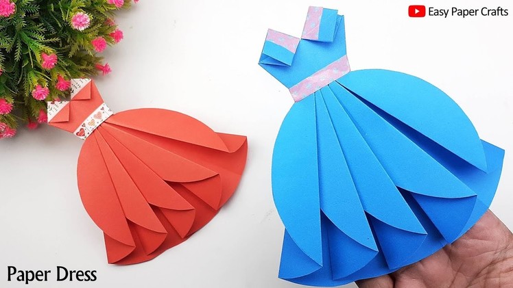 Paper Things Easy: How to Make Paper Dress Step by Step | DIY Paper Frock | Easy Paper Crafts