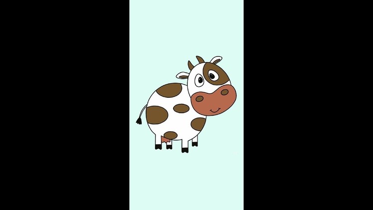 #Shorts. Easy Draw Cow. Easy digital draw Cow. Step by Step. #Cow #digart #digital #draw