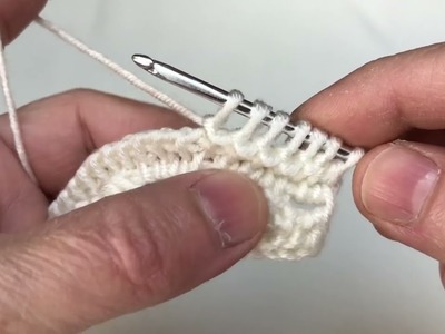 Süper Easy Tunusian Knitting Model.Tunus işi yelek örneği