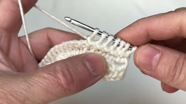 Süper Easy Tunusian Knitting Model.Tunus işi yelek örneği