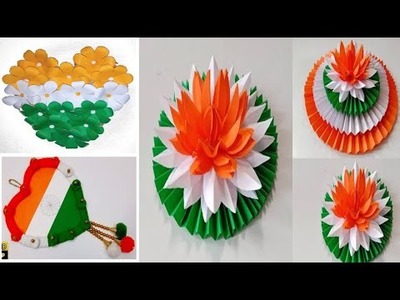 Tricolor flower making| Republic day craft 2022 |Republic day craft ideas 2022