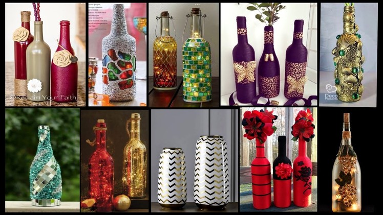 10 GLASS BOTTLE CRAFT IDEAS | DIY | DO IT YOURSELF | CRAFT IDEAS  | FASHION PIXIES