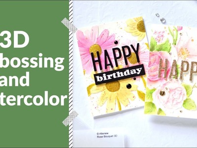 2 EASY Watercolor 3D Embossing Folder Techniques | Altenew Take 2 With Therese!