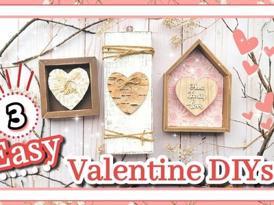3 Easy and Beautiful Valentine DIYs || Rustic and Romantic Valentine Crafts