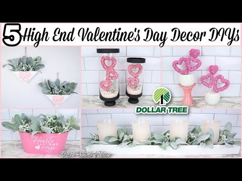 5 HIGH END VALENTINES DAY DECOR DIYS. DOLLAR TREE DIY. HOME DECOR. 2022