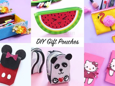 6 Easy Gift Pouches | Gift Ideas | Pouch DIY