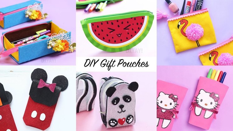 6 Easy Gift Pouches | Gift Ideas | Pouch DIY