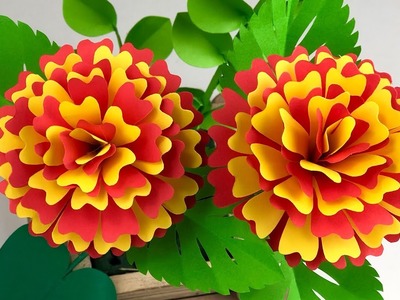 Beautiful Paper Flower Making | Paper Crafts For School | Home Decor | Paper Flowers | Crafts | DIY