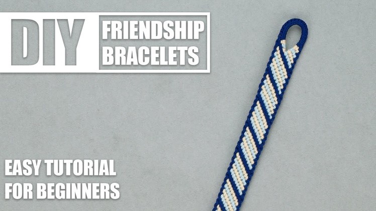 Bordered Border Stripe Stripes Macrame Friendship Bracelets | Easy Tutorial for Beginner