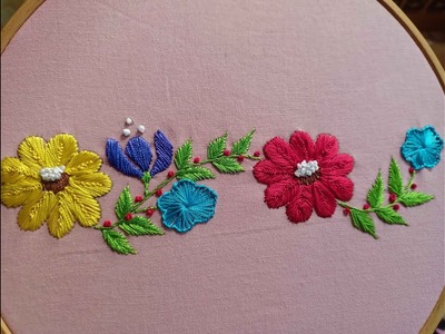 Borderline embroidery.Hand embroidery design-Leisha's Galaxy.
