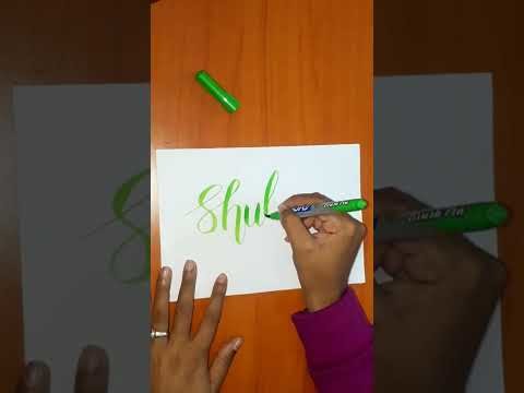 Calligraphy Writing the name of #Shubhra on request in last video with Doms Brush Pens! #Viral
