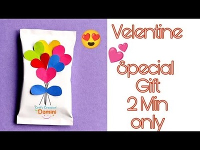 Chocolate gift idea| Valentine day chocolate gift|Handmade gift idea easy|#shorts