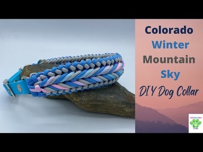 Colorado Winter Mountain Sky  DIY dog collar